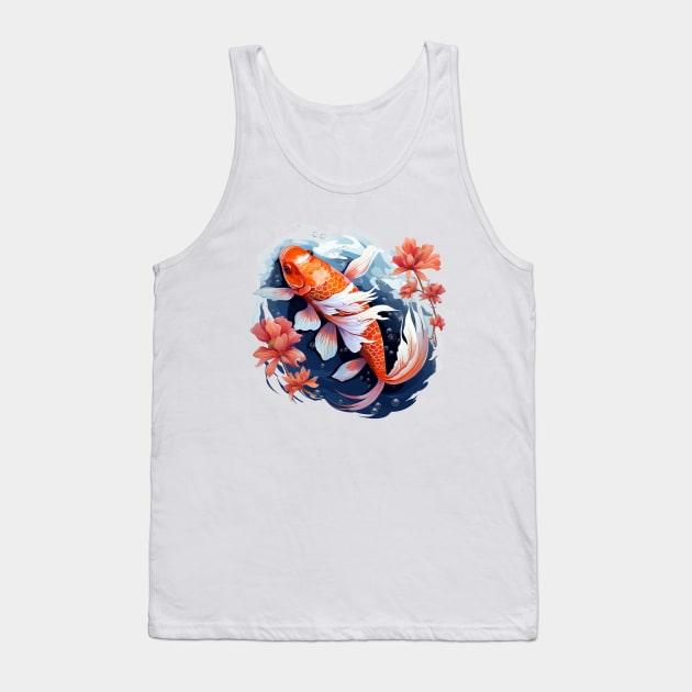 Koi Fish In A Pond Tank Top by zooleisurelife